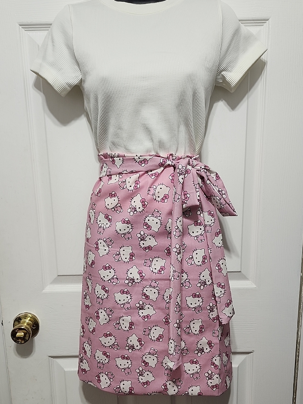 Hand Crafted Pink Hello Kitty Apron